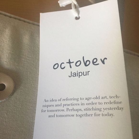 NWT October Jaipur Ivory Tote - Picture 6 of 6